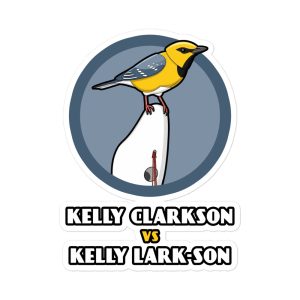 Kelly Clarkson vs Kelly Lark-son - Singing Bird Molly Art Play Drama Controversy - Sticker