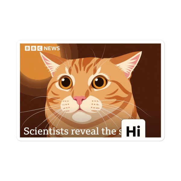 Scientists Reveal the Hi - Secret Orange Cat Tiktok Instagram BBC News Headline - Sticker