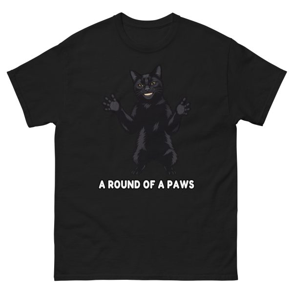 A Round of a Paws - Black Cat Clapping AI Human Creepy Sinister Uncanny - Unisex T-Shirt