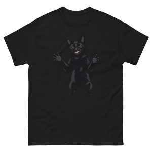 Black Cat Clapping - AI Human Creepy Sinister Uncanny Instagram - Unisex T-Shirt