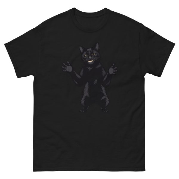 Black Cat Clapping - AI Human Creepy Sinister Uncanny Instagram - Unisex T-Shirt