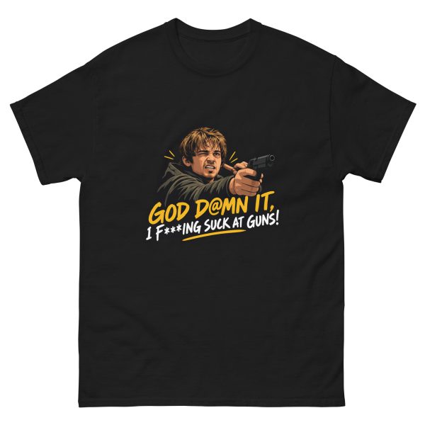 God Damn It, I Fucking Suck At Guns - Bryan Hodukavich Resident Evil Zach Cregger Pistol - Unisex T-Shirt