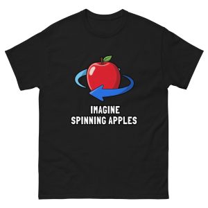 Imagine Spinning Apples - 3D Mind Brain IQ Level Nine IQmaxx IQMaxxing Visualization Test - Unisex T-Shirt