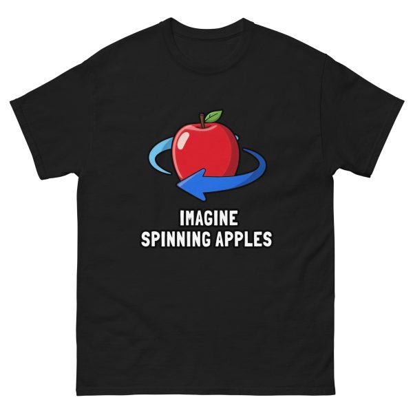 Imagine Spinning Apples - 3D Mind Brain IQ Level Nine IQmaxx IQMaxxing Visualization Test - Unisex T-Shirt