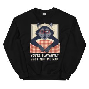 You're Blatantly Just Not Me Nan - Big Bad Wolf TikTok Red Riding Hood - Unisex Sweatshirt