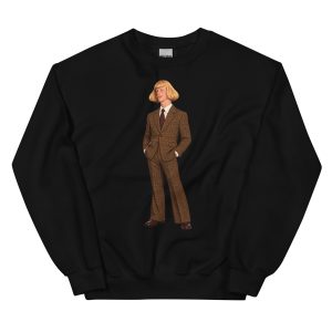 Jean Phil - Blond Bob Curled Moustache Formal Suit Philanthrope Shadowboxing - Unisex Sweatshirt