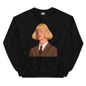 Jean Phil - Blond Bob Curled Moustache Formal Suit Philanthrope Shadowboxing - Unisex Sweatshirt