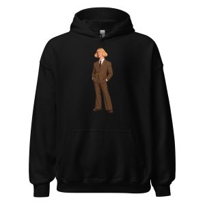 Jean Phil - Blond Bob Curled Moustache Formal Suit Philanthrope Shadowboxing - Unisex Hoodie