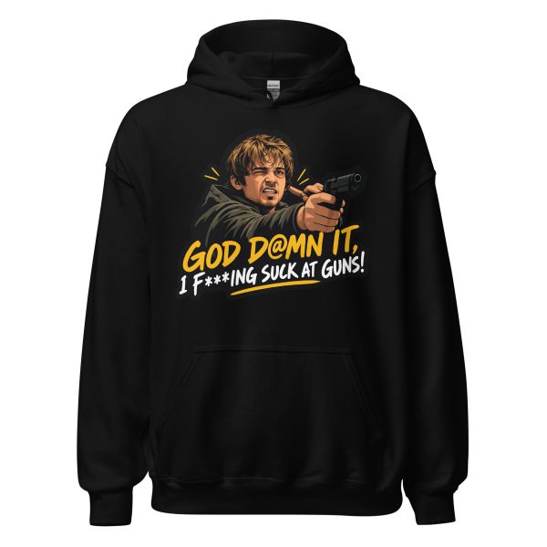God Damn It, I Fucking Suck At Guns - Bryan Hodukavich Resident Evil Zach Cregger Pistol - Unisex Hoodie