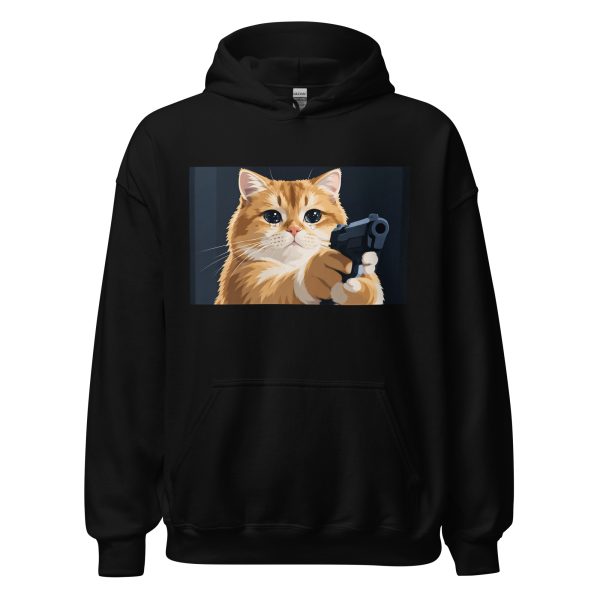 Softhearted Gunner - Tearful Orange Kitten Gun Zombie Cat Ending Embrace - Unisex Hoodie