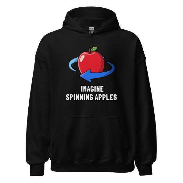 Imagine Spinning Apples - 3D Mind Brain IQ Level Nine IQmaxx IQMaxxing Visualization Test - Unisex Hoodie