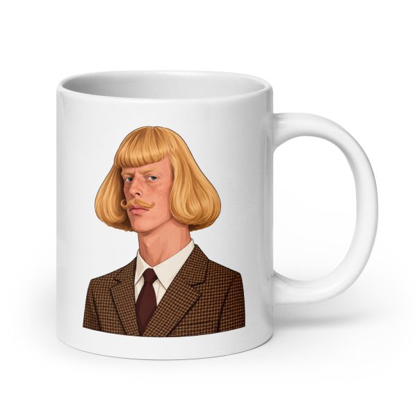Jean Phil - Blond Bob Curled Moustache Formal Suit Philanthrope Shadowboxing - Mug